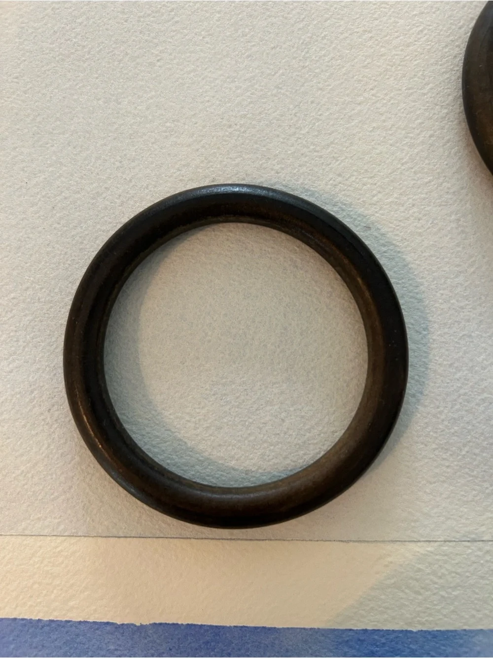 Pottery Barn Dark Brown Wooden Curtain Rings  - Set of 9
